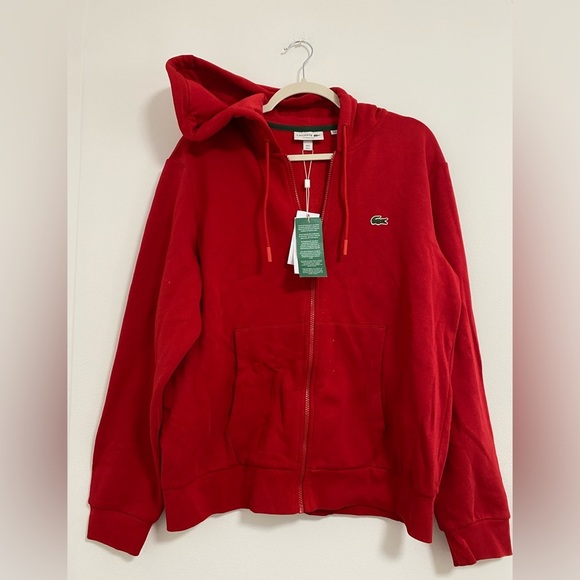 Lacoste Men's Zip-Up Red Sweater - Picture 9 of 10